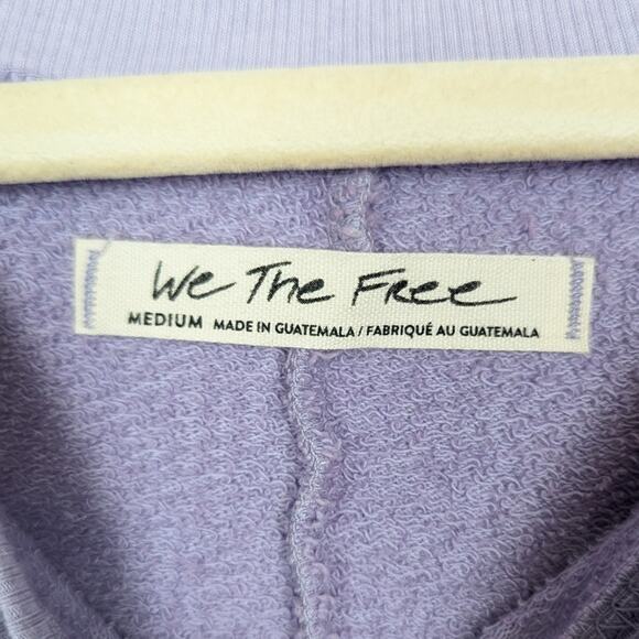 We The Free Lavender Sunny Side Oversized Mini Sweatshirt Dress Size M - Picture 5 of 9